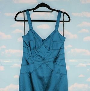 Calvin Klein Emerald Green Satin Dress